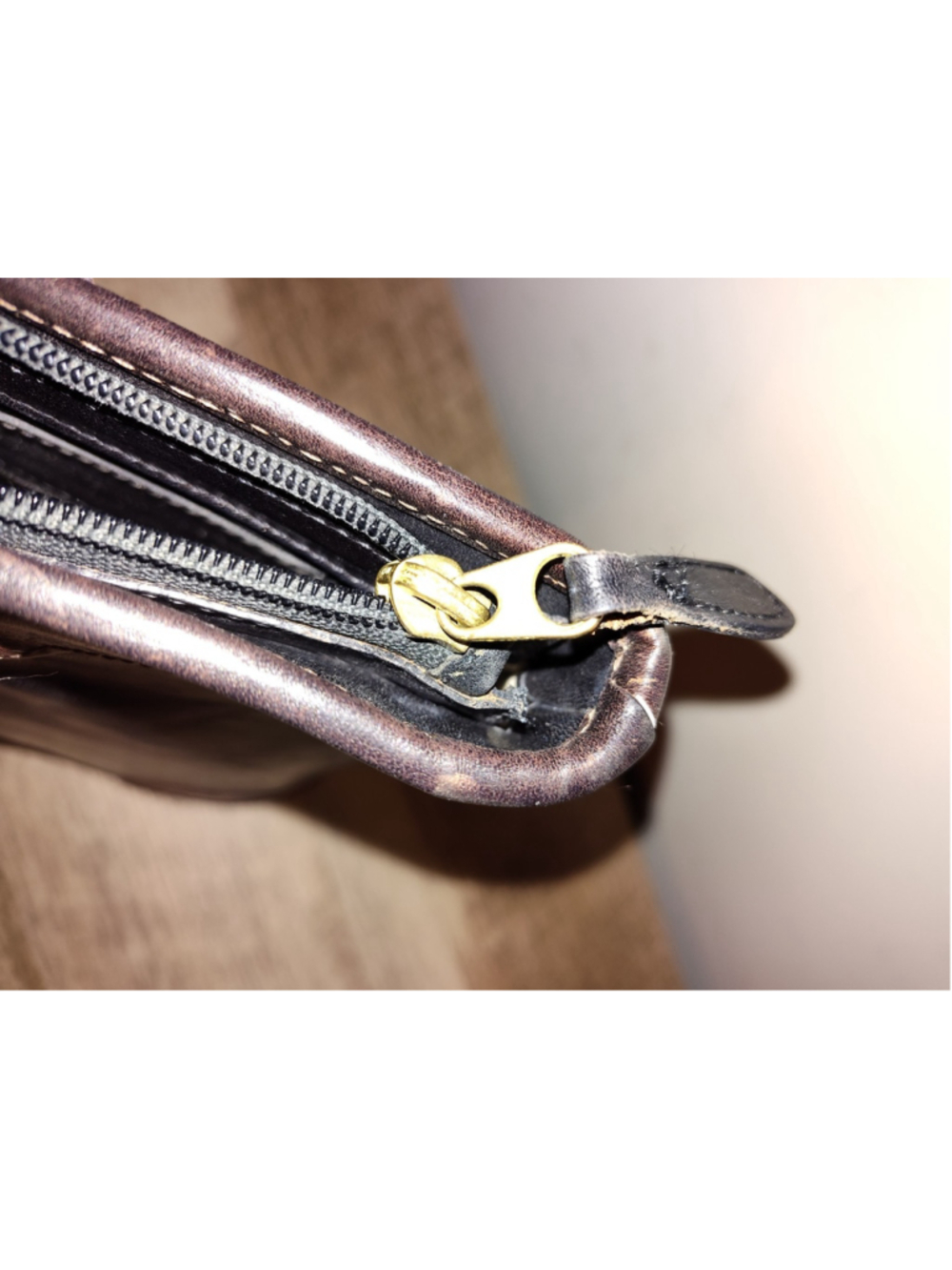 Brahmin Black and cognac brown leather bag - Picture 10 of 12